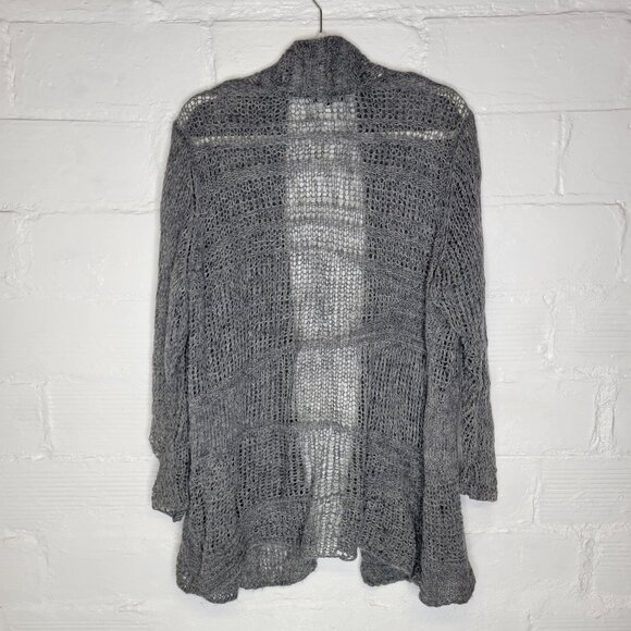 Eileen Fisher Women's Medium Cardigan Sweater Open Front Knit Alpaca Wool Blend - Picture 2 of 4